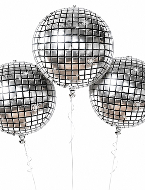 Disco ball balloons set of 3