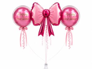 Bright pink helium set
