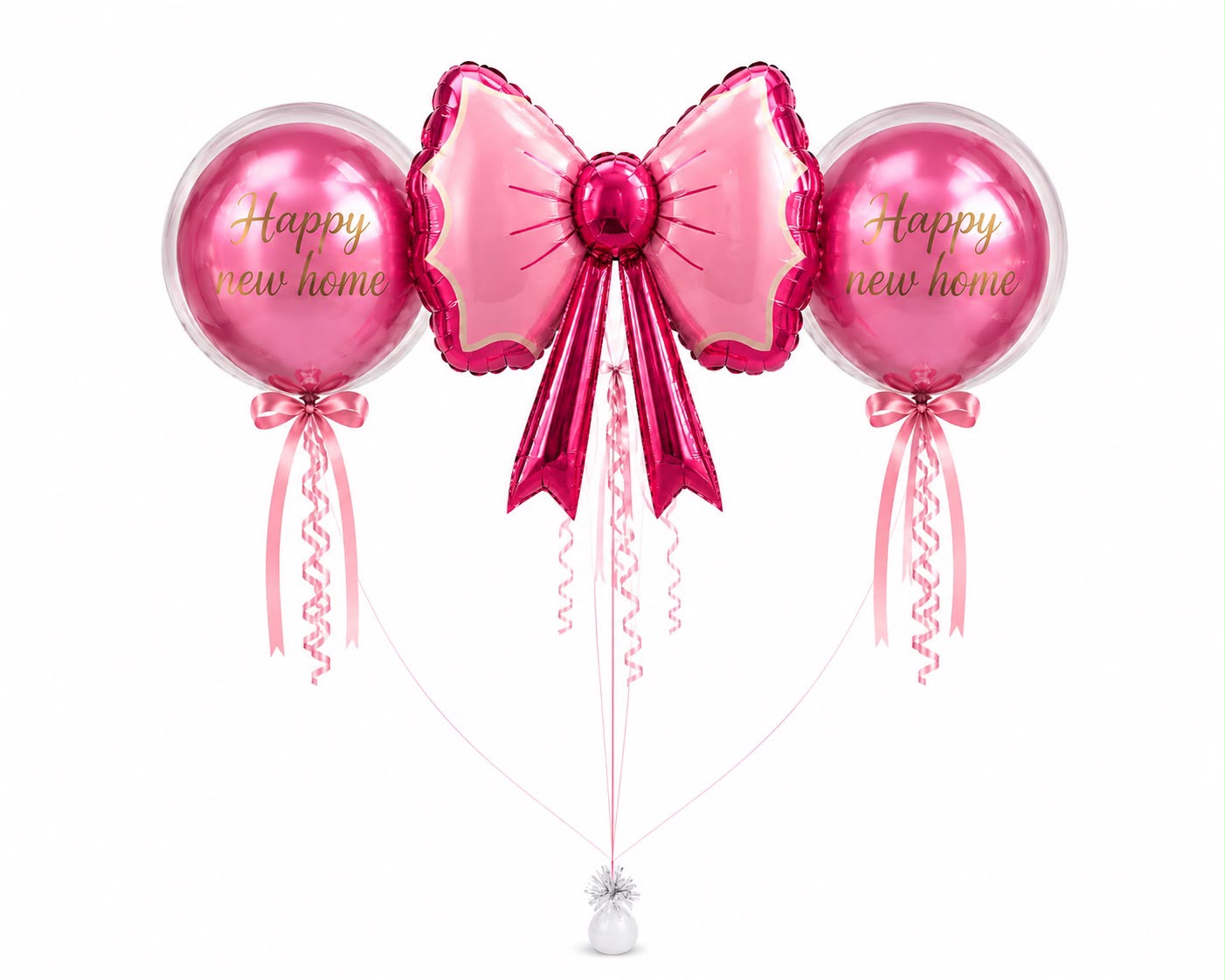 Bright pink helium set