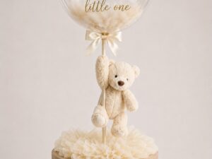 Cream teddy bubble