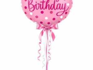 Pink spotty happy birthday