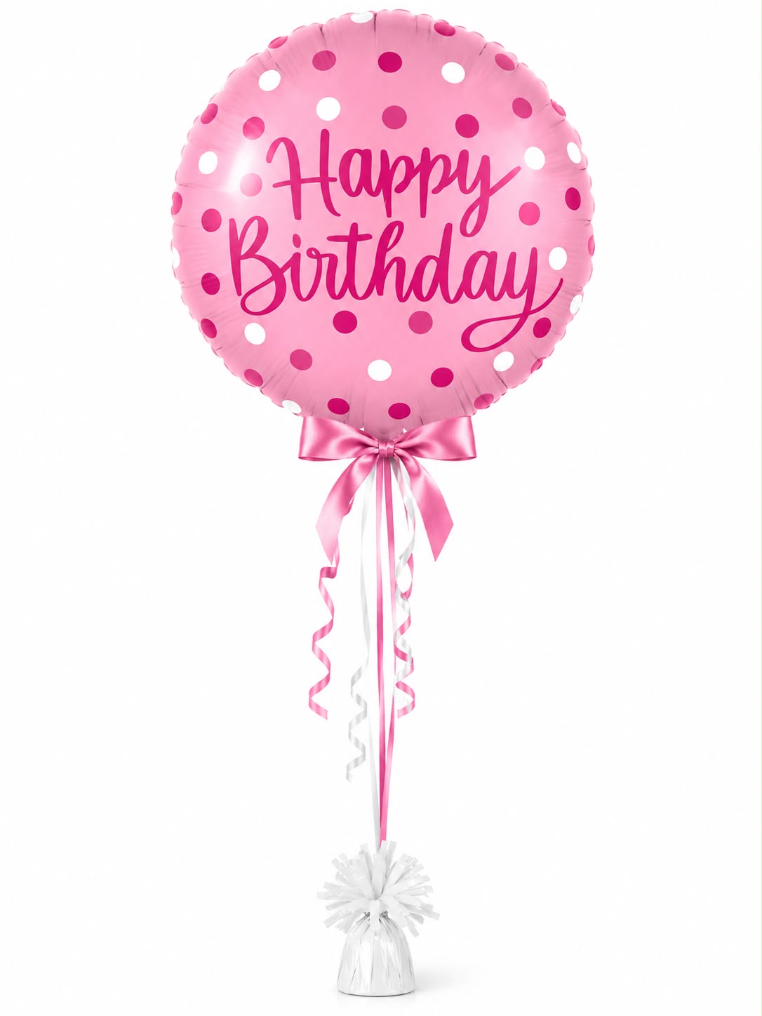 Pink spotty happy birthday